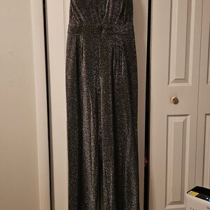 Beautiful Shimmer  Metalic Jumpsuit  By Shelli Segal